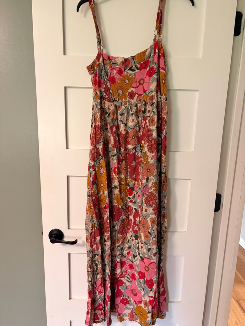NATURAL LIFE Pink & Mustard Floral Sundress M